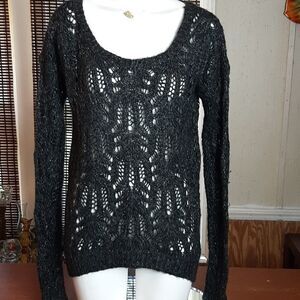 Wet Seal  Black & Silver L‎ Sweater